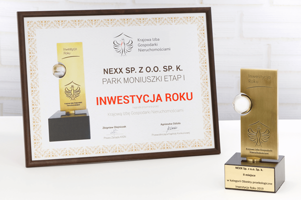 Park Moniuszki z tytułem „Inwestycja Roku” – Nexx Developer nagrodzony za proekologiczne podejście do budownictwa